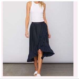 Sundays Navy Midi Skirt
